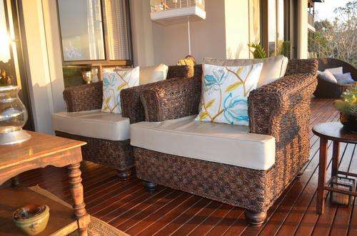 patio set - 1x double seater + 2x single seaters for sale - banana weave