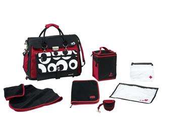 Free Hand nappy bag black \ red