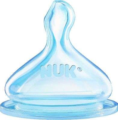 NUK First Choice Wide Neck Silicone Tea Teat (6-18 Months)