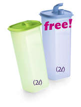 Tupperware  Slimline Pitcher Set 2x 2L Both BLUE