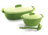 Tupperware Special Edition Legacy Server (1.7L) &(1.8L) Set GREEN