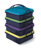 Tupperware Snack Set (850ml x 2)LIDS PURPLE & YELLOW OR BLUE & GREEN