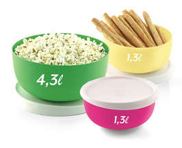 Tupperware Blossom Bowl Set 4.3L and 2 x 1.3L HALF PRICE ALSO AVAILABLE IN RED