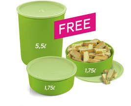 Tupperware Cookie Canisters 1.75L x 2 ONLY NOT 5.5L