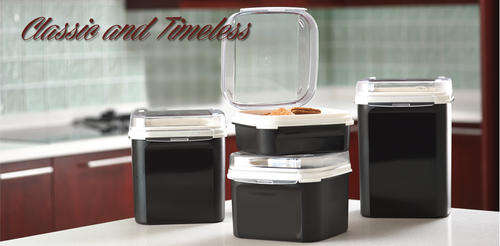 Tupperware Signature Line Set(3) 2.6L X 2 & 4L EXCLUDING5.5L & 1.2L CLASSIC &TIMELESS BLACK