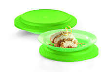 Tupperware breakfast bowls/ plates ( 550ml x 2) GREEN