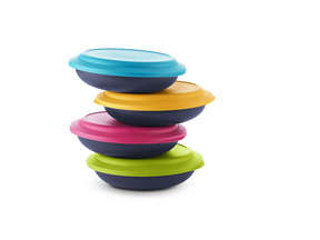 Tupperware favourite double plates ( 700ml x 2) AQUA & PINK OR MARGARITA & ORANGE