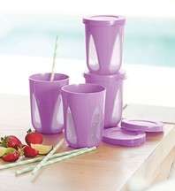 Tupperware Outdoor Dining Tumblers 330ml x 4 with Seals