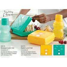 Tupperware dino or Rabbit lunch Set (lunch box & 350ml flip cap bottle)