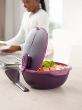 Tupperware insulated Warminster Tup Set IDEAL FOR WINTER PURPLE with serving spoon