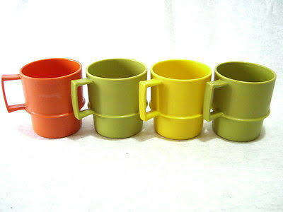 Tupperware Multi Mugs (Micro Reheatable 280ml x 4) ALL IN PURPLE (HALF PRICE!!) With matching spoons
