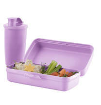 Tupperware Sandwich Keeper Oblong & Drinking Tumbler 400ml  Set (2) PURPLE OR TROPICAL BLUE