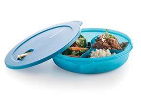 Tupperware Crystalwave Divided Dish 2L x 1 MICROWAVEABLE