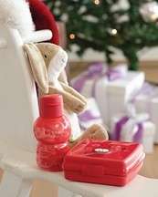 Tupperware Red Worm lunch Set (lunch box & 350ml flip cap bottle)
