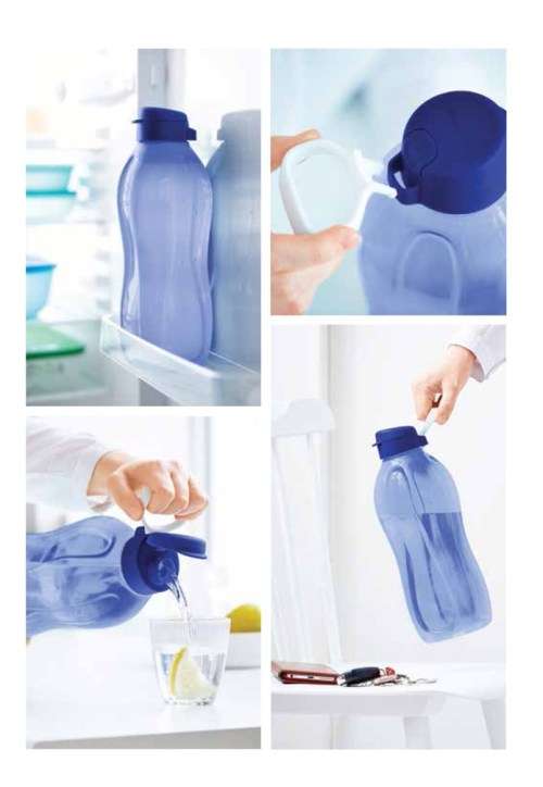 Tupperware Flip Top Fridge Bottle 2L, BPA FREE WITH CARRY HANDLE