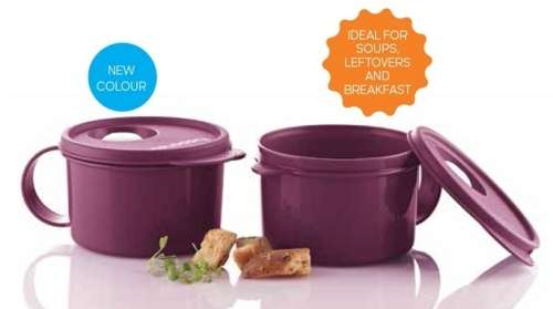 Tupperware Crystalwave Mug Set (460ml x 2) Purple