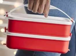 Tupperware Click-to-go Set with handle (900ml x 2)