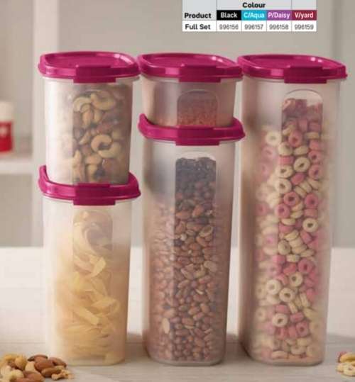 Tupperware Space Saver Oval Set  5,4,3,2 & 1 (FULL SET!)AQUA, PURPLE,ORANGE OR BLACK WITHFLIP CAP