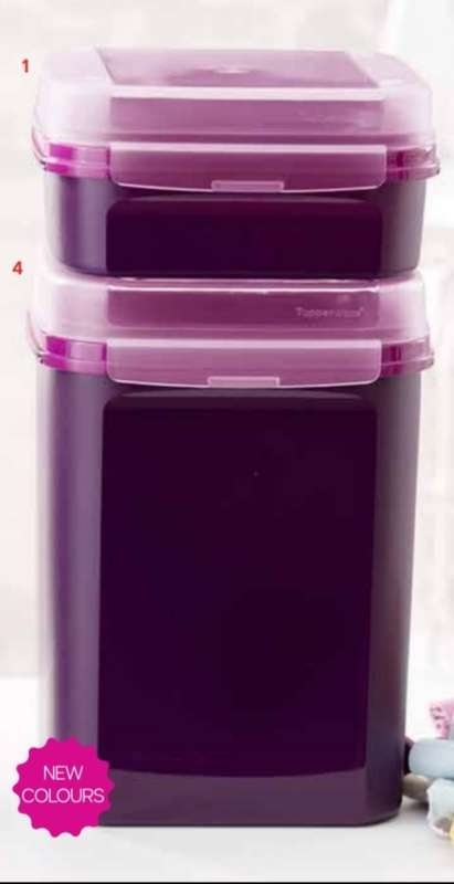 Tupperware Signature Line Set(3) 2.6L X 2 & 5.5L SQUARE 4 & 2 X 2