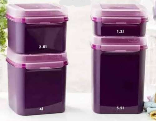 Tupperware Signature Line Set(3) 2.6L X 2 & 5.5L SQUARE 4 & 2 X 2