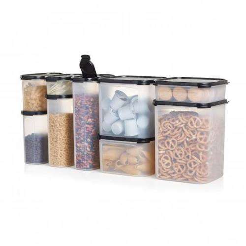 Tupperware SQUARE SET 1,2&3(1.2L, 2.6L, 4L ) BLACK, AQUA, INDIGO, PURPLE OR WINE