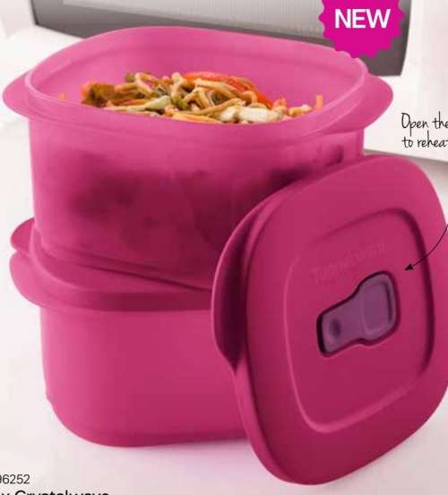 Tupperware Crystalwave Square 800ml X 2, MICROWAVEABLE!! SUPER SPECIAL