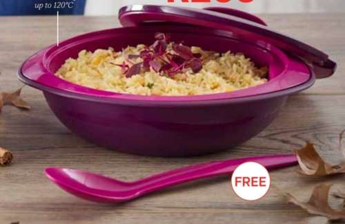 Tupperware insulated oval server LOW,  IDEAL FOR WINTER!! WITH SPOON