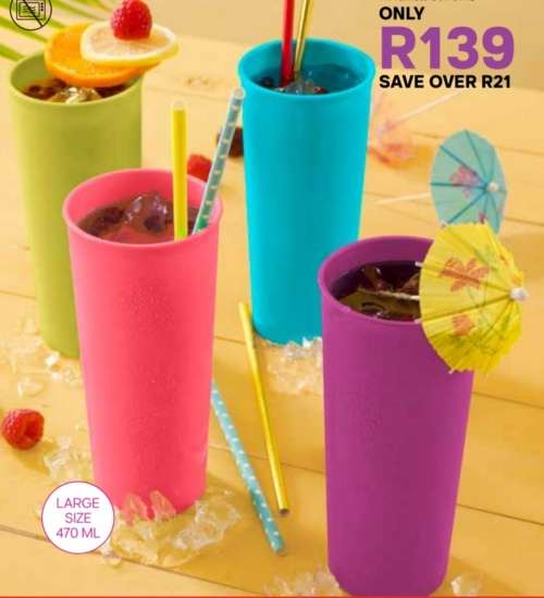 Tupperware Tumbler Set (470ml x 4)