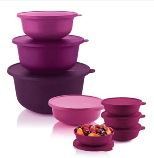 Tupperware Aloha Bowl Set 2L, 4.5L & 7.5L