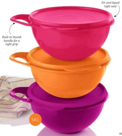 Tupperware Thats a Bowl 1.4L X 3 ASSORTED COLOURS