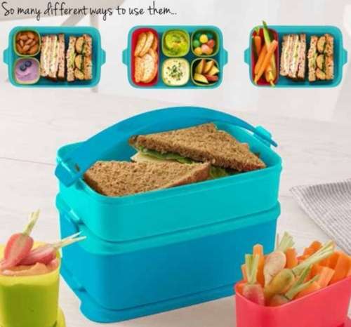 Tupperware Click-to-go Set with handle (900ml & 1.5L)