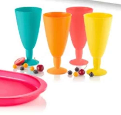 Tupperware Goblets (500ml x 4)