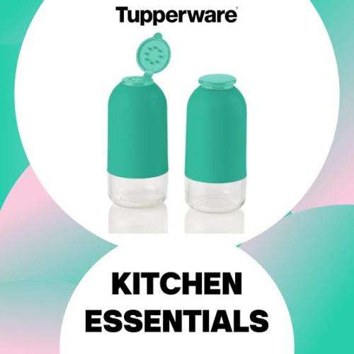 Tupperware exclusive collection salt and pepper set TEAL