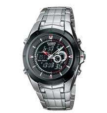 Casio Men's Ana-Digi Edifice Thermometer Bracelet Watch #EFA119BK-1AV