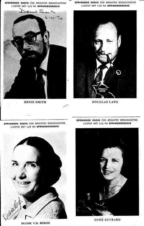 Springbok Radio Presenters Foto's 1960/70 See foto's