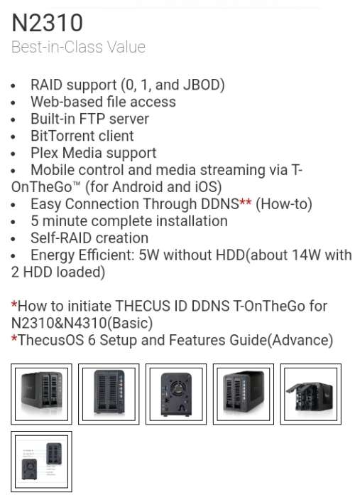 NAS THECUS N2310