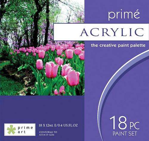 Prime art acrylic set - 18 x 12ml tubes