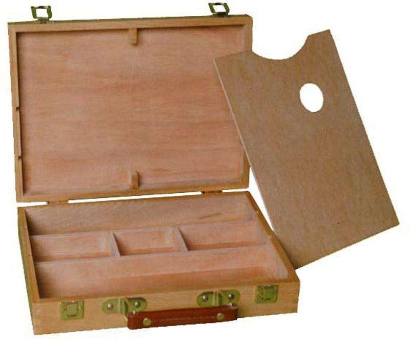 Large wooden artbox 30 x 40.6 x 7.6 cm