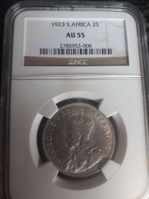 1923 NGC 2 Shillings AU55
