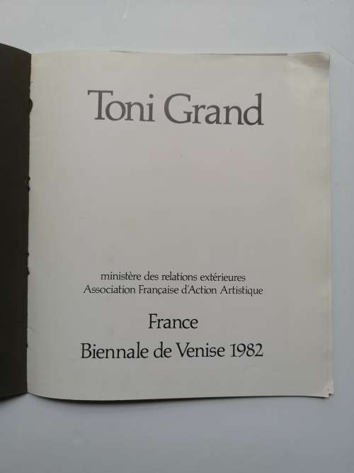 Toni Grand. Biennale de Venise 1982