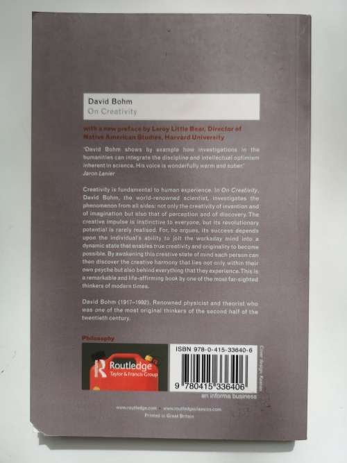 On Creativity by David Bohm (Routledge Classics)