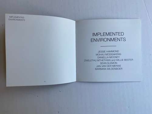 Implemented Environments: (Exhibition Catalogue)