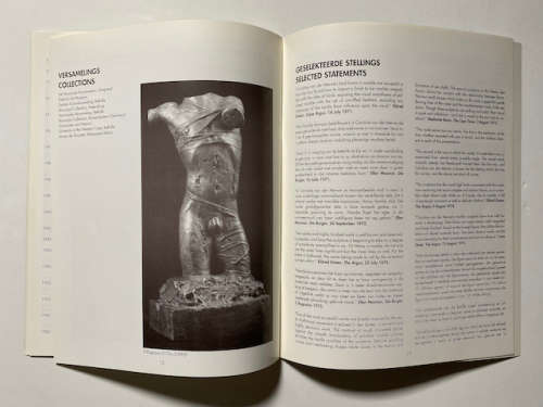 Caroline van der Merwe: Katalogus uitstalling van Beeldhouwerke: 1970 -1994