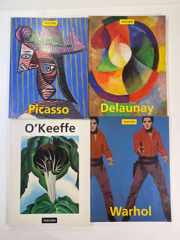 4 x Taschen Art Series books - Picasso, Delaunay, O`Keefe, Warhol
