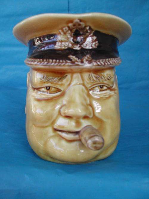 Avon Ware Art Pottery Churchill Character Jug C.1950