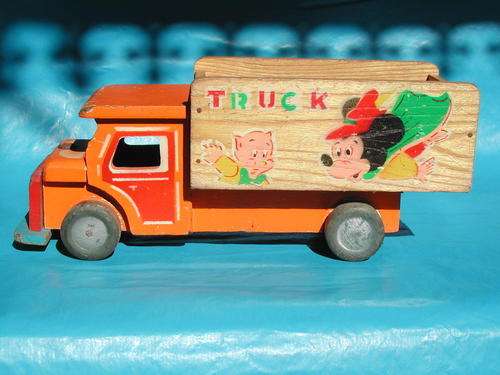 Mickey Mouse Vintage Wooden Truck