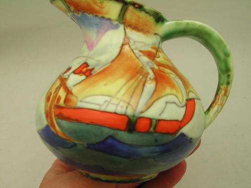 Crown Devon Tube Lined Jug, C1930