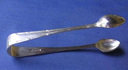 SILVER PLATED SUGAR OR ICE TONGS