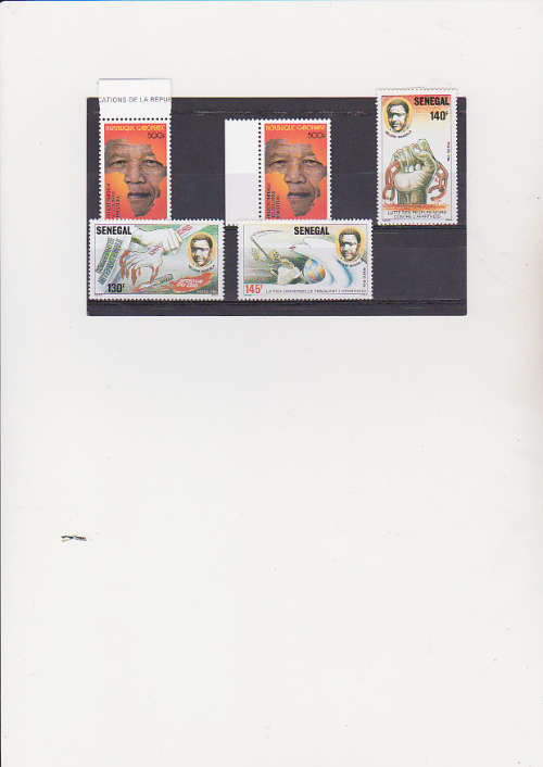 rare nelson mandels senegal mint stamps . bought at stanley gibbons london