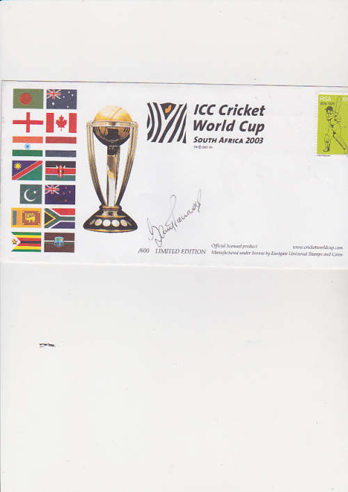 ICC 2003 COVER SIGNED BY S.A GREAT OPENING BATSMAN '' BARRY RICHARDS ''